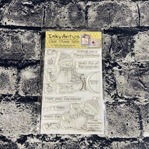 Inky Antics DECORATINF SNOWMAN 11118MC Clear Stamp Set